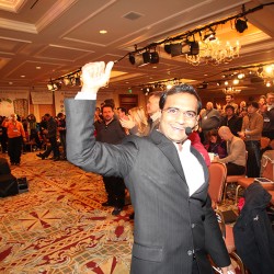 Praveen Narra gets a standing ovation after his speech