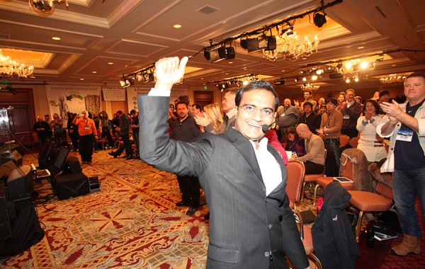 Praveen Narra gets a standing ovation after his speech