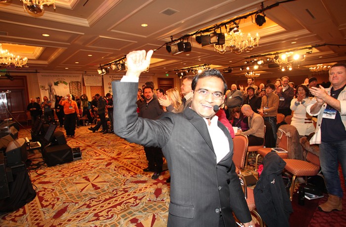 Praveen Narra gets a standing ovation after his speech