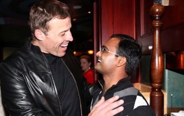 Praveen Narra with Tony Robbins