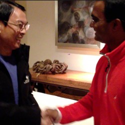 Praveen Narra with billionaire, Tony Tan