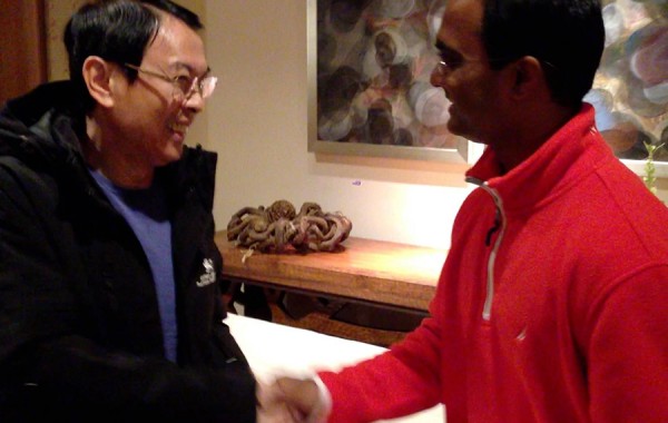Praveen Narra with billionaire, Tony Tan