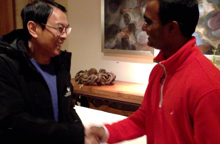Praveen Narra with billionaire, Tony Tan
