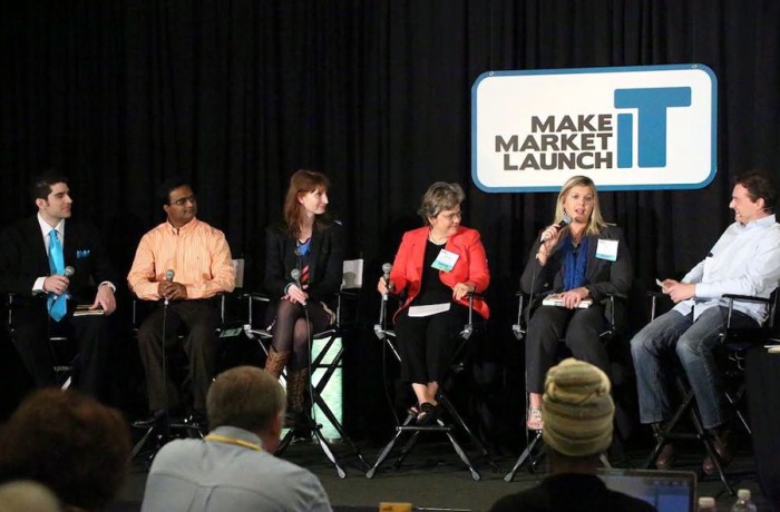 Praveen Narra in an expert panel at Make Market Launch IT in San Diego